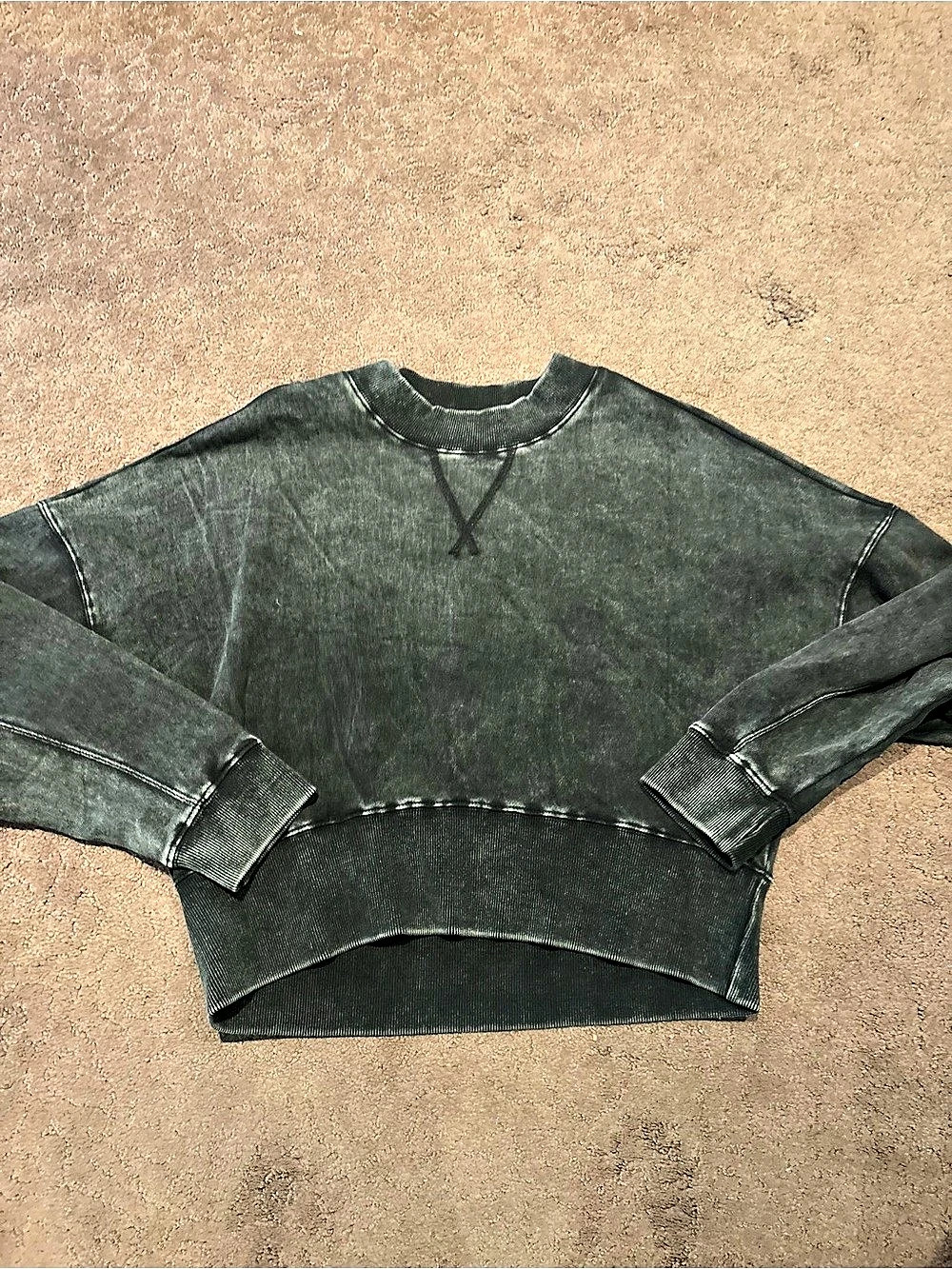 monob Acid Wash Crewneck Sweatshirt Size Medium Like New